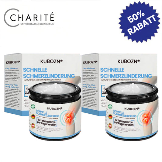 ✅Offiziell empfohlen: KUBOZN® Magnesium-Intensivcreme gegen Gelenk- und Nervenschmerzen (bei Arthrose, Neuropathie, Rheuma, Sportverletzungen u. v. m.)