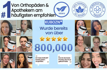 ✅Offiziell empfohlen: KUBOZN® Magnesium-Intensivcreme gegen Gelenk- und Nervenschmerzen (bei Arthrose, Neuropathie, Rheuma, Sportverletzungen u. v. m.)